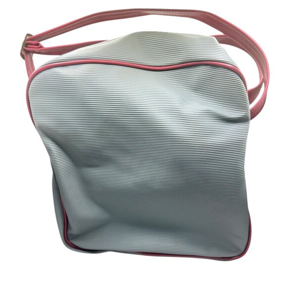 Vintage Zotos Travel Shoulder Bag With Mauve/Pink Trim & Adjustable Strap - Picture 7 of 13